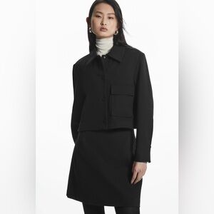 COS Cropped Twill Jacket, Medium